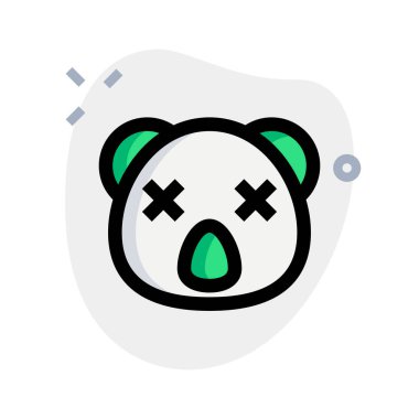 Koala nötr sahnede gözleri kapalı