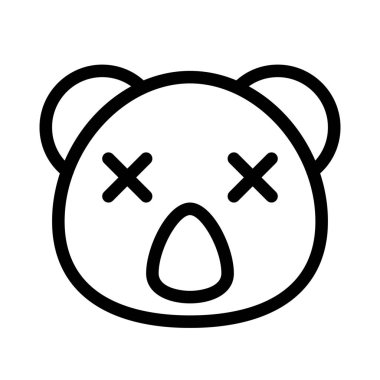 Koala nötr sahnede gözleri kapalı