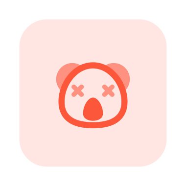 Koala nötr sahnede gözleri kapalı