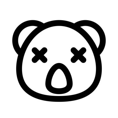 Koala nötr sahnede gözleri kapalı