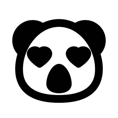 Romantik mutlu koala, kalp aşığı emoji.