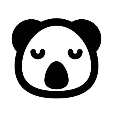 Sohbet için üzgün surat resimli koala emojisi