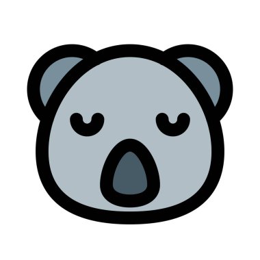 Sohbet için üzgün surat resimli koala emojisi