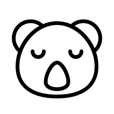 Sohbet için üzgün surat resimli koala emojisi