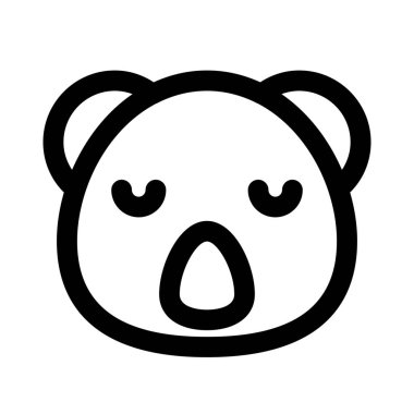 Sohbet için üzgün surat resimli koala emojisi