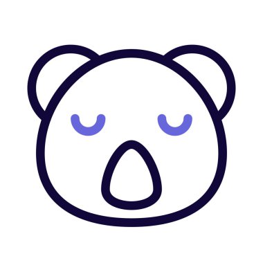 Sohbet için üzgün surat resimli koala emojisi