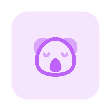 Sohbet için üzgün surat resimli koala emojisi