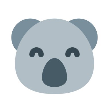 Gülen koala suratlı mutlu gözler kapalı emoji