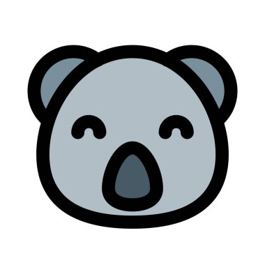 Gülen koala suratlı mutlu gözler kapalı emoji