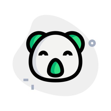 Gülen koala suratlı mutlu gözler kapalı emoji