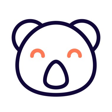 Gülen koala suratlı mutlu gözler kapalı emoji