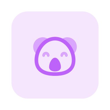 Gülen koala suratlı mutlu gözler kapalı emoji