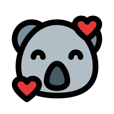 Koala ve kalp yüz ifadeleri etrafında dönüyor.