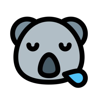 Koala burundan ter damlalarıyla horluyor.