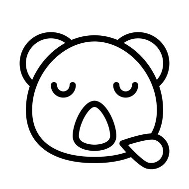 Koala burundan ter damlalarıyla horluyor.