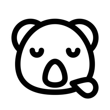 Koala burundan ter damlalarıyla horluyor.