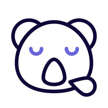 Koala burundan ter damlalarıyla horluyor.