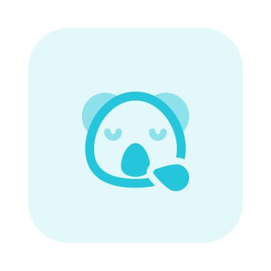 Koala burundan ter damlalarıyla horluyor.