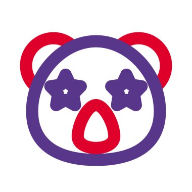 Koala simgesinin gözlerine takılmış bir yıldız