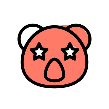 Koala simgesinin gözlerine takılmış bir yıldız