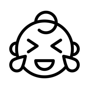 Gürültülü bebek resmi temsilcisiyle gülüyorlar.