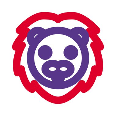 Ormanın kralı, aslan yüzlü resmedilmiş emoji