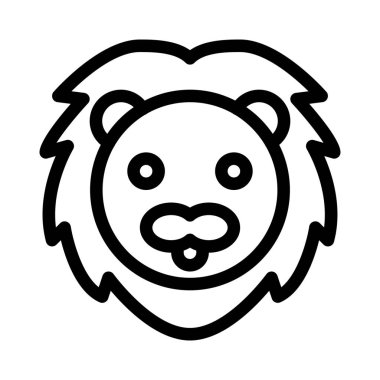 Ormanın kralı, aslan yüzlü resmedilmiş emoji