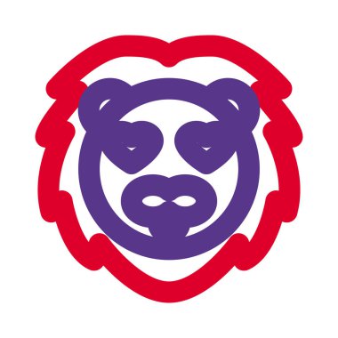 Mutlu, romantik, sırıtan bir aslan.