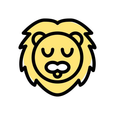 İzole edilmiş bir yerde dalgın aslan ifadesi