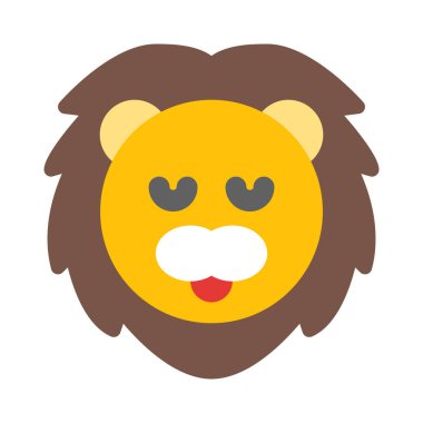 İzole edilmiş bir yerde dalgın aslan ifadesi