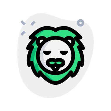 İzole edilmiş bir yerde dalgın aslan ifadesi