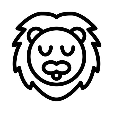 İzole edilmiş bir yerde dalgın aslan ifadesi