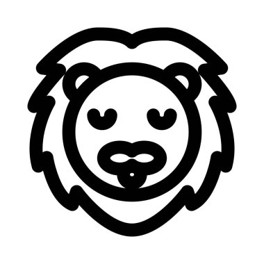 İzole edilmiş bir yerde dalgın aslan ifadesi