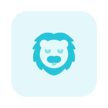 İzole edilmiş bir yerde dalgın aslan ifadesi