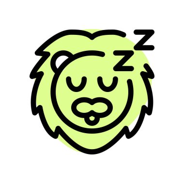 Uyuyan Aslan İfade Kurye 'de paylaşılan resimli temsili