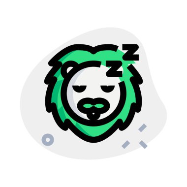 Uyuyan Aslan İfade Kurye 'de paylaşılan resimli temsili