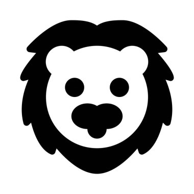 Uzun saçlı, gülümseyen aslan yüzlü.