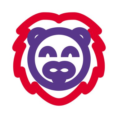 Uzun saçlı, gülümseyen aslan yüzlü.