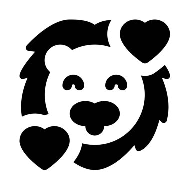 Gülen aslan ve kalp yüz ifadeleri etrafında dönüyor.