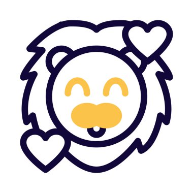 Gülen aslan ve kalp yüz ifadeleri etrafında dönüyor.