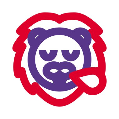 Aslan burundan ter damlatarak horluyor