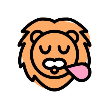 Aslan burundan ter damlatarak horluyor