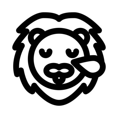 Aslan burundan ter damlatarak horluyor