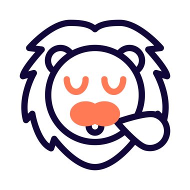 Aslan burundan ter damlatarak horluyor