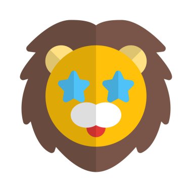 Aslan gözlerinde takılı kalmış yıldız.