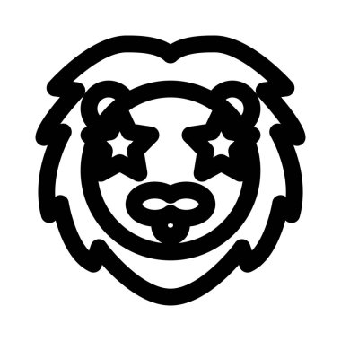 Aslan gözlerinde takılı kalmış yıldız.