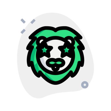 Aslan gözlerinde takılı kalmış yıldız.