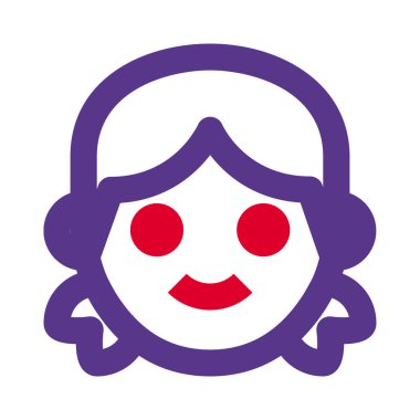 Küçük kız gülümseme emojisi ile resim sunumuyla karşı karşıya.