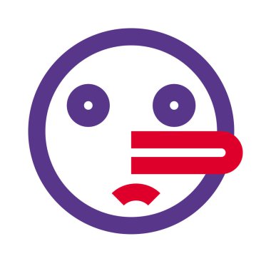 Yalan ifade ifadelerini temsil eden uzun burun uzaması