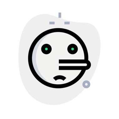 Yalan ifade ifadelerini temsil eden uzun burun uzaması